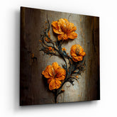 Timeless Flowers Glass Wall Art|| Designer Collection.